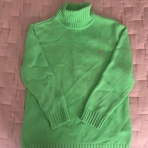 Lime green ralph lauren turtle neck sweater